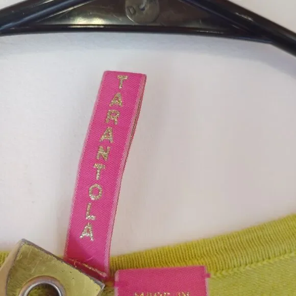 Charlotte Tarantola wool blend novelty print cardigan sweater Sz S - Picture 3 of 12